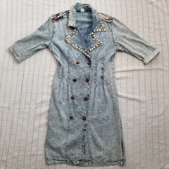 bedazzled denim dress
